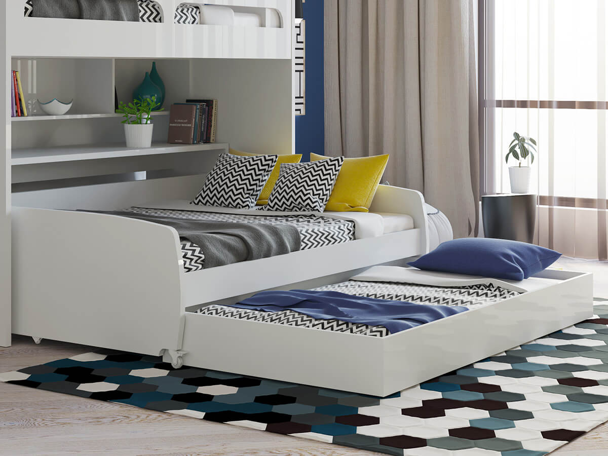 Full size futon with sales trundle