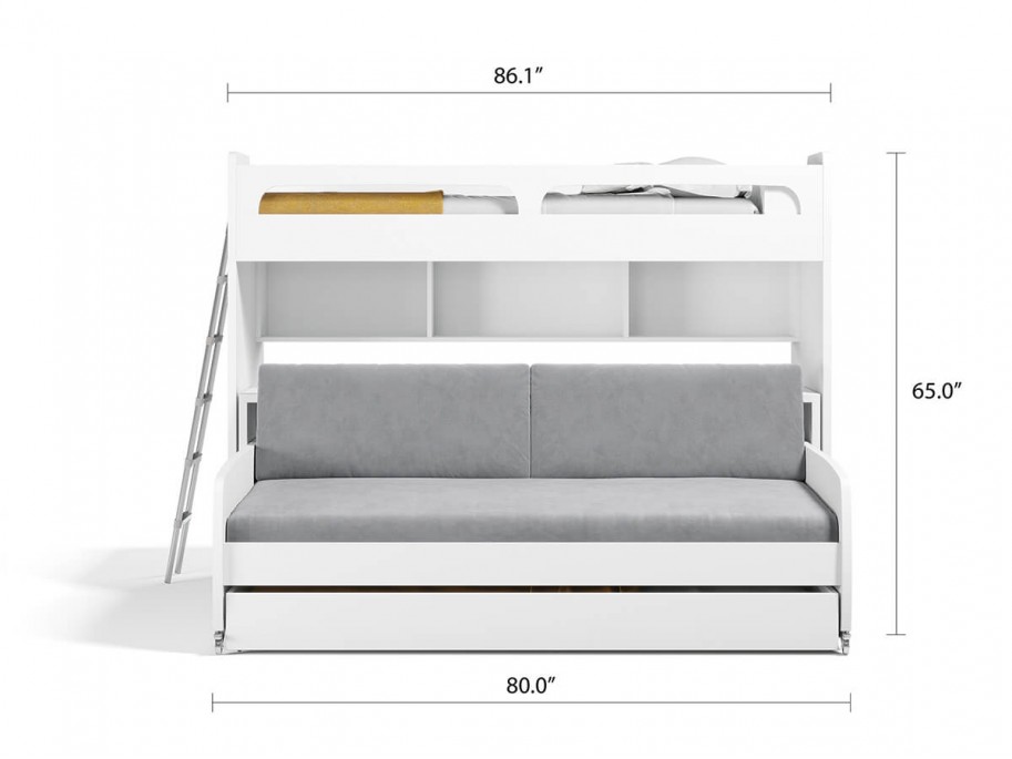 NEW Bel Mondo Twin Over Full/Full XL Bunk Bed Set