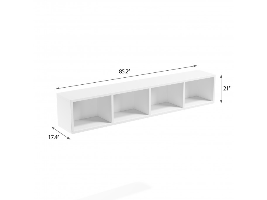 Open Horizontal Queen Bookshelf