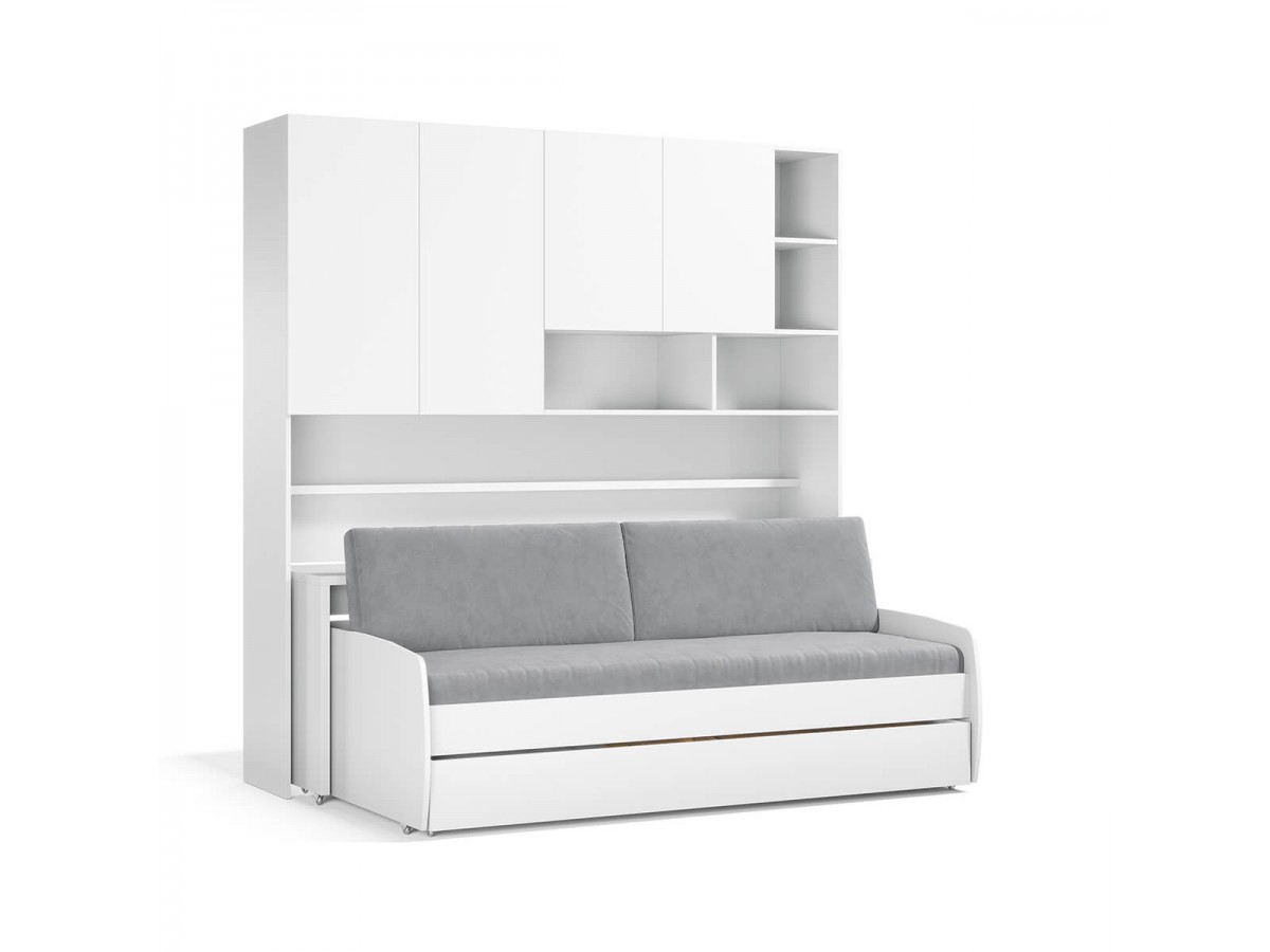Twin Xl Sofa Bed And Cabinets System