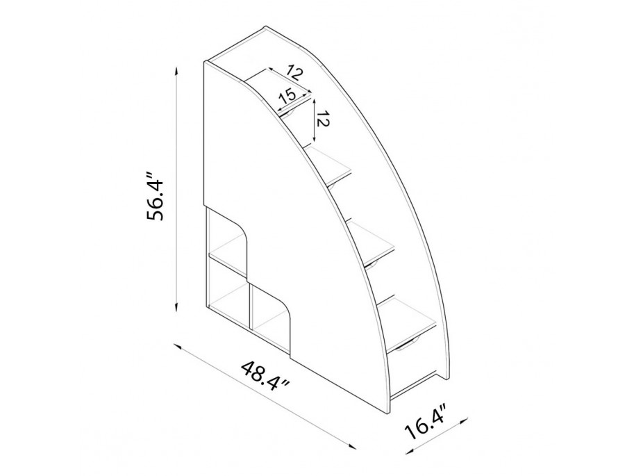 Bel Mondo Steps Bookcase