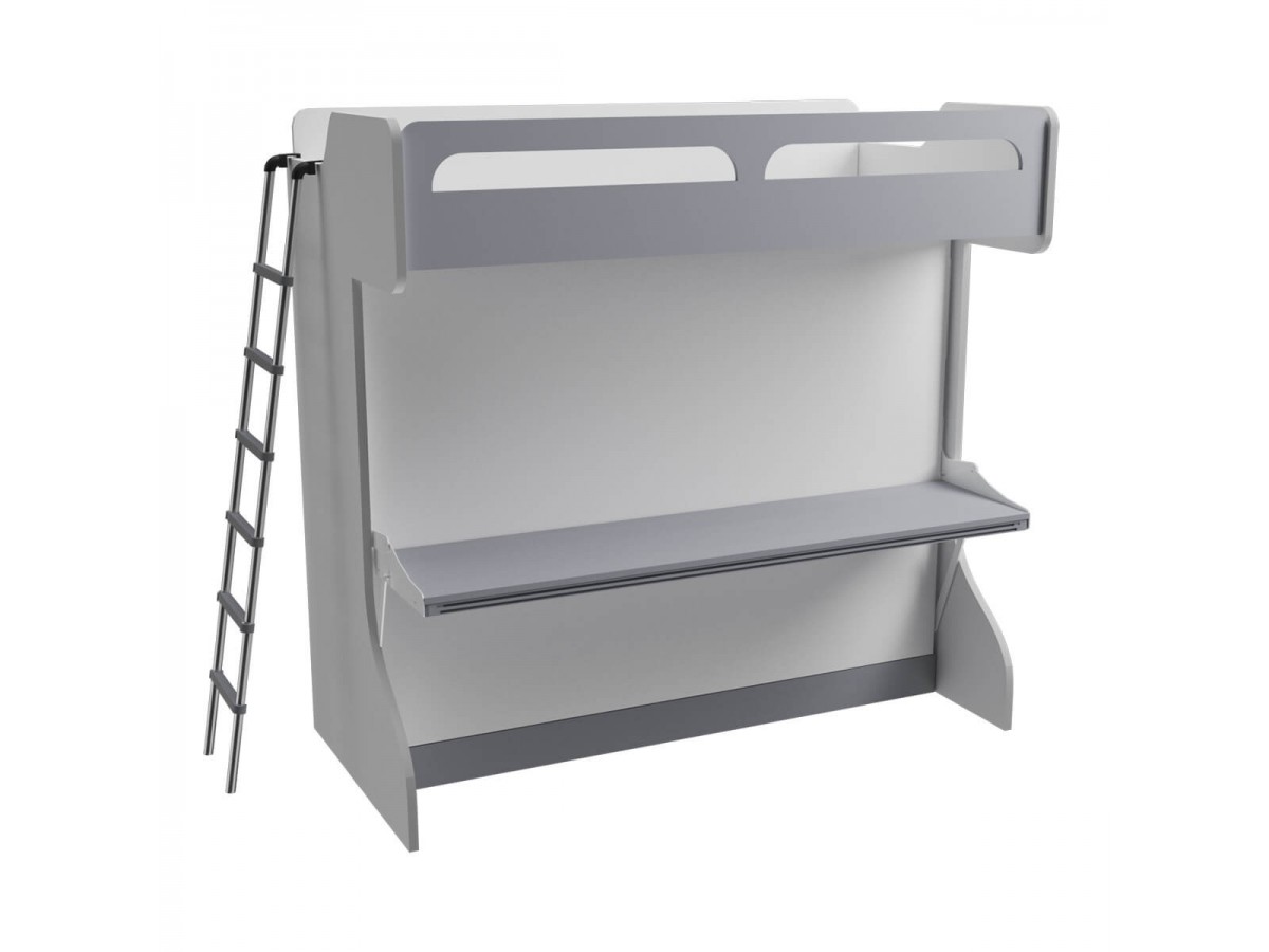 Twin Over Full Wall Murphy Bunk Bed With Table Castello Castello Twin Over Full Wall Bunk Bed With Desk