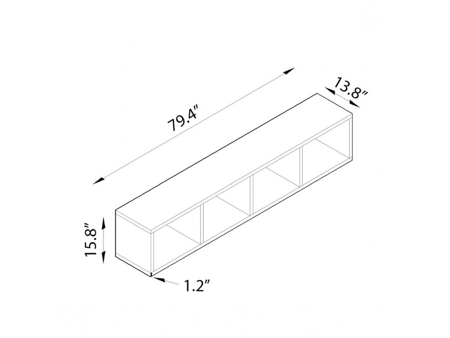 Open Horizontal Bookshelf