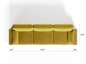 Royal Vertical Queen 3 Seat Sofa