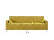 Royal Vertical Queen 3 Seat Storage Sofa