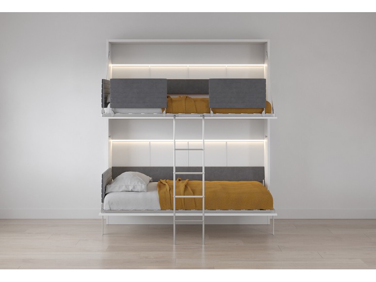 Pensiero Twin Wall Bunk Bed with Desk