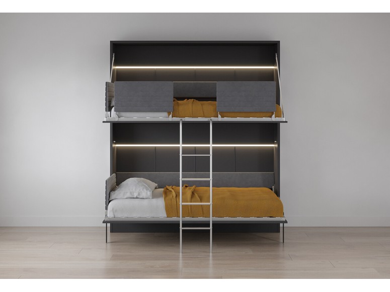 Pensiero Twin Wall Bunk Bed with Desk