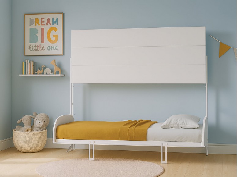 Ft. Lauderdale-styled bedroom with the Simple Bunk Twin/Twin XL Murphy Wall Bed.