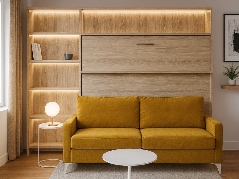  Miami-style design showcasing the Royal Horizontal Queen Wall Bed.