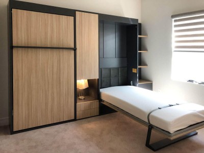 Royal Twin / Twin XL Wall Bed with Wardrobe