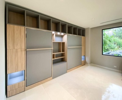 ROYAL Queen Wall Bed with Bookcase Set