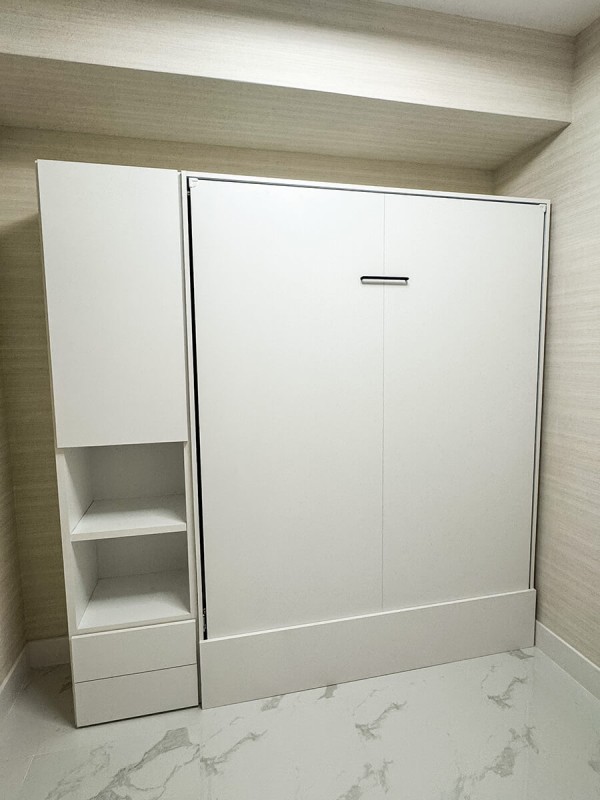 Loft Bed Queen Size with Wardrobe