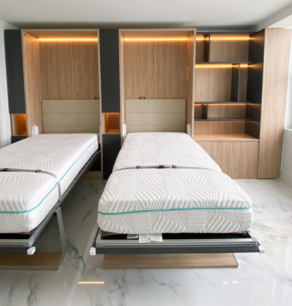 ROYAL Full Wall Bed with Bookcase 6