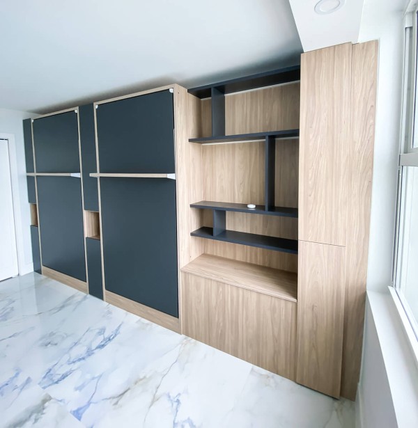 ROYAL Full Wall Bed with Bookcase 7