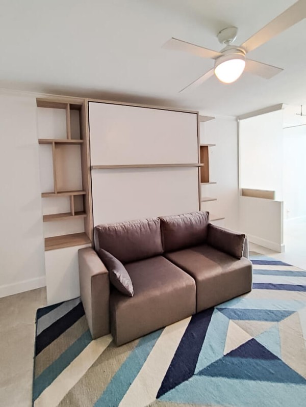 ROYAL Full Wall Bed with Sectional Sofa and Bookcase Set 1