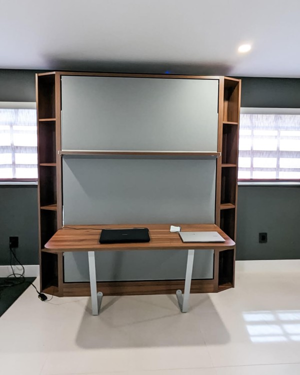 ROYAL Queen Wall Bed with Bookcase Set 129