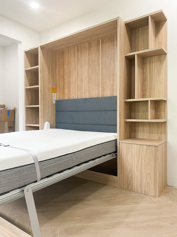 ROYAL Queen Wall Bed with Bookcase Set 148