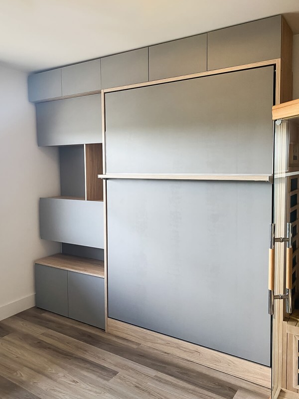 ROYAL Queen Wall Bed with Bookcase Set 153