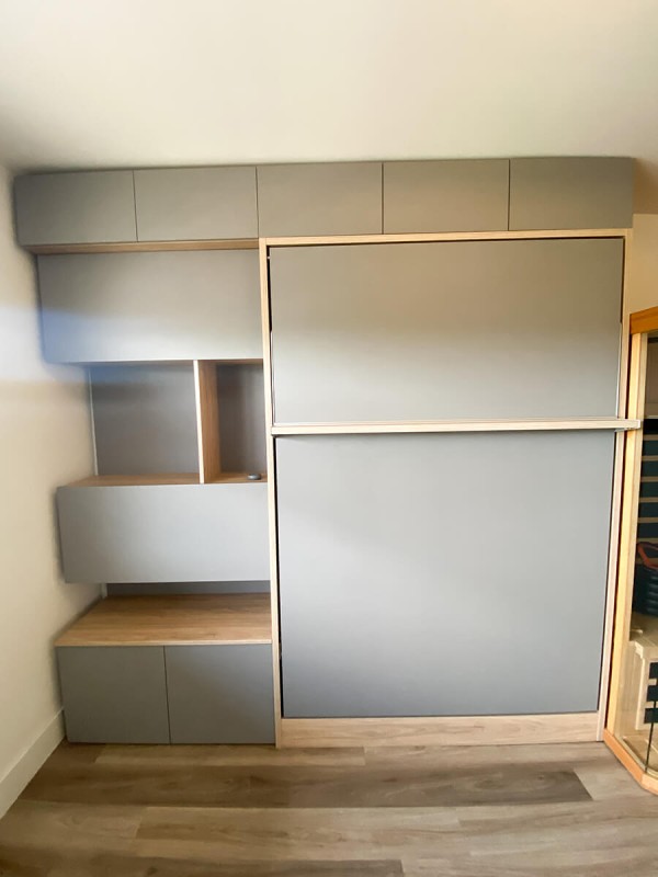 ROYAL Queen Wall Bed with Bookcase Set 154