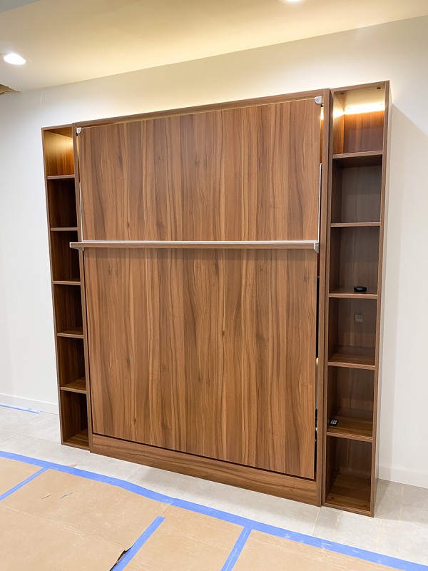 ROYAL Queen Wall Bed with Bookcase Set 166