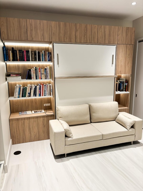 ROYAL Queen Wall Bed with Sectional Sofa Wardrobe and Bookcase Set 14