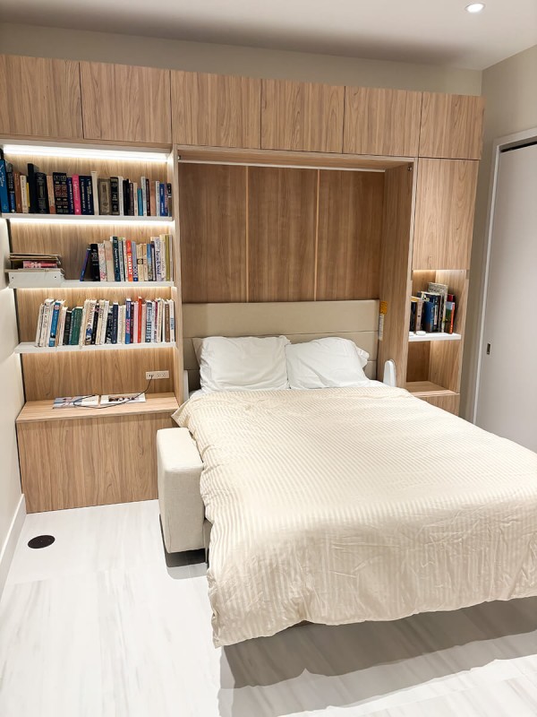 ROYAL Queen Wall Bed with Sectional Sofa Wardrobe and Bookcase Set 16