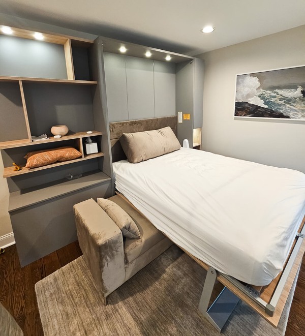 ROYAL Queen Wall Bed with Sectional Sofa Wardrobe and Bookcase Set 22