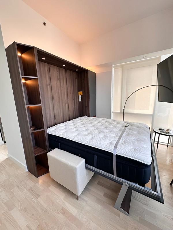 ROYAL Queen Wall Bed with Sectional Sofa Wardrobe and Bookcase Set 24