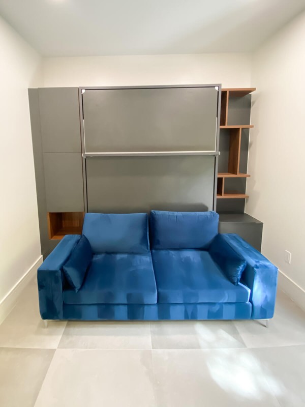 ROYAL Queen Wall Bed with Sectional Sofa Wardrobe and Bookcase Set 30