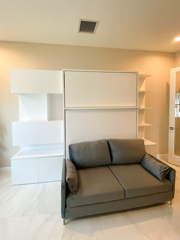 ROYAL Queen Wall Bed with Sectional Sofa Wardrobe and Bookcase Set 34