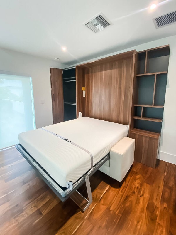 ROYAL Queen Wall Bed with Sectional Sofa Wardrobe and Bookcase Set 4