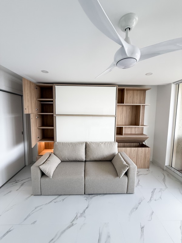 ROYAL Queen Wall Bed with Sectional Sofa Wardrobe and Bookcase Set 49