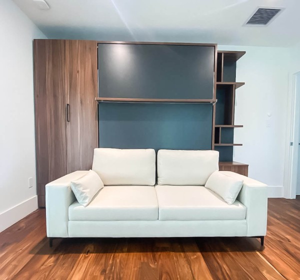 ROYAL Queen Wall Bed with Sectional Sofa Wardrobe and Bookcase Set 5