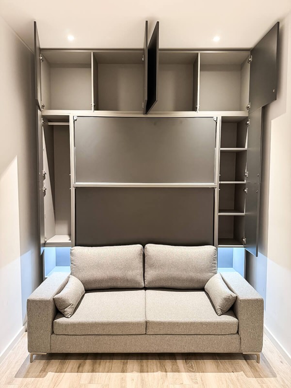 ROYAL Queen Wall Bed with Sectional Sofa Wardrobe and Bookcase Set 54