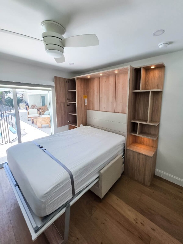 ROYAL Queen Wall Bed with Sectional Sofa Wardrobe and Bookcase Set 58