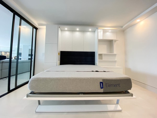 ROYAL Queen Wall Bed with Sectional Sofa and Bookcase Set 305