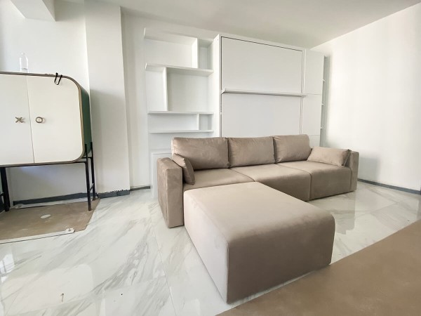 ROYAL Queen Wall Bed with Sectional Sofa and Bookcase Set 307