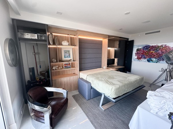 ROYAL Queen Wall Bed with Sectional Sofa and Bookcase Set 372