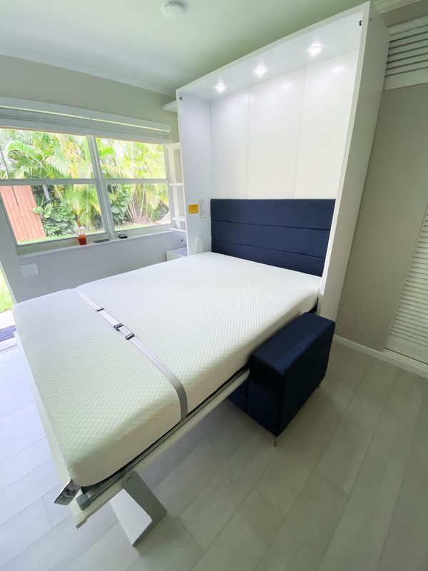 ROYAL Queen Wall Bed with Sectional Sofa and Bookcase Set 383