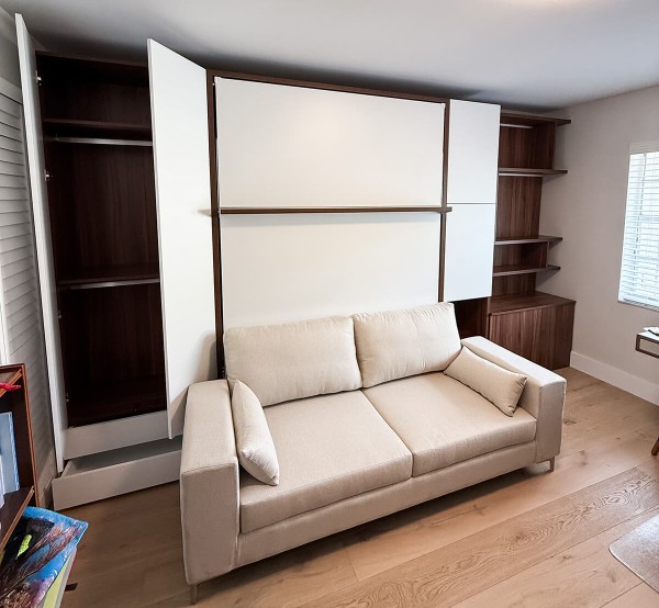 ROYAL Queen Wall Bed with Sectional Sofa and Bookcase Set 426