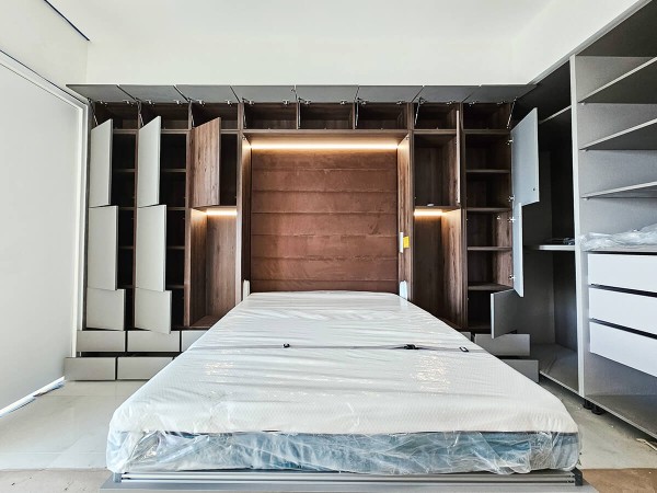 ROYAL Queen Wall Bed with Wardrobes 53