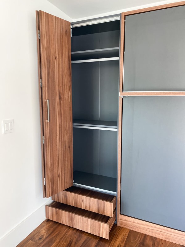 ROYAL Queen Wall Bed with Wardrobes and Bookcase Set 10