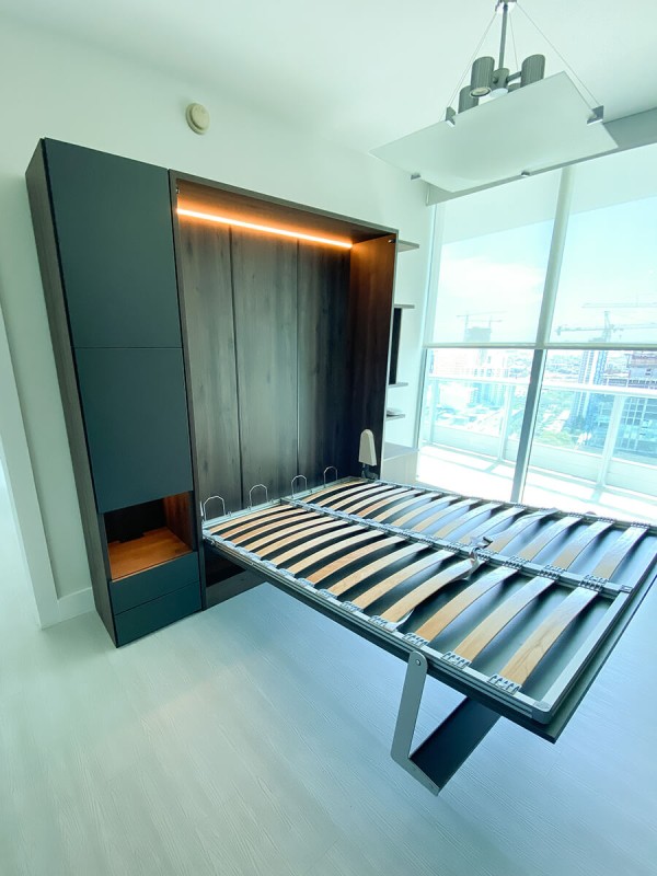 ROYAL Queen Wall Bed with Wardrobes and Bookcase Set 24