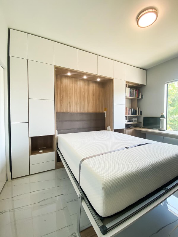 ROYAL Queen Wall Bed with Wardrobes and Bookcase Set 34