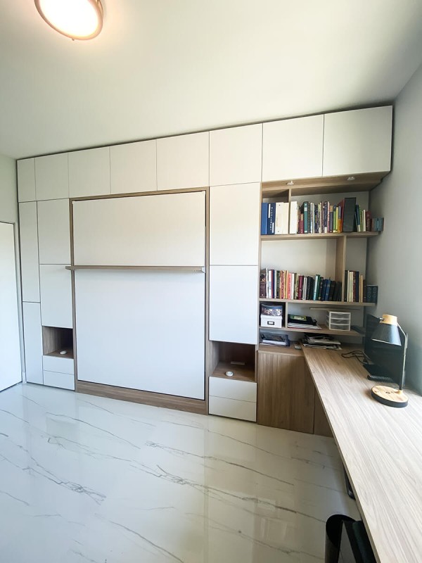 ROYAL Queen Wall Bed with Wardrobes and Bookcase Set 37