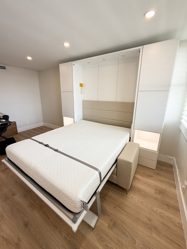 ROYAL Queen Wall Bed with Wardrobes and Bookcase Set 51