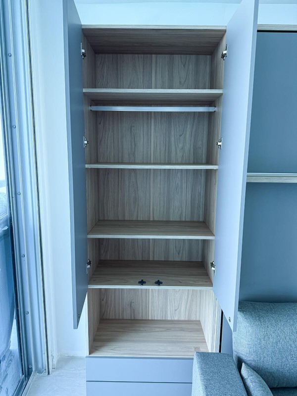 ROYAL Queen Wall Bed with Wardrobes and Bookcase Set 55