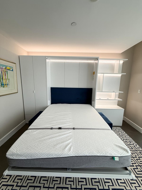 ROYAL Queen Wall Bed with Wardrobes and Bookcase Set 58