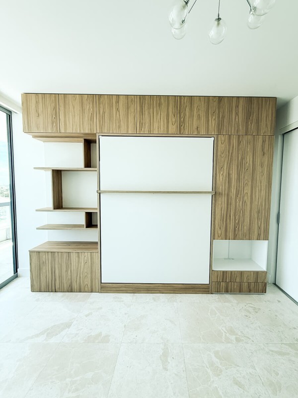 ROYAL Queen Wall Bed with Wardrobes and Bookcase Set 64