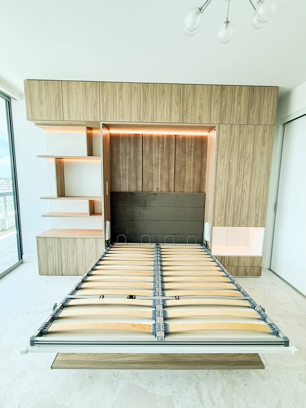 ROYAL Queen Wall Bed with Wardrobes and Bookcase Set 65